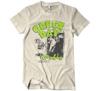 Green Day Licenza Ufficiale Sketched Up T-Shirt da Uomo (Cachi), Small