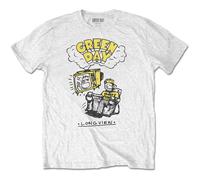 Green Day - T-Shirt # M Unisex White # Longview Doodle