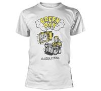 Green Day 'Longview Doodle' (Bianco) T-Shirt - NUOVO E UFFICIALE