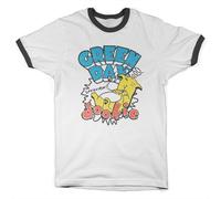 Green Day Officially Licensed Longview Dookie Ringer T-Shirt Uomo Manica Corta