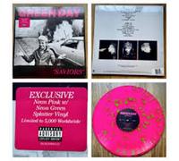 Green Day - Saviors (Neon Pink with Neon Green Splatter) [Web Exclusive]