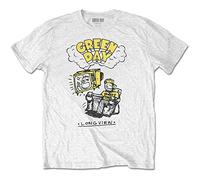 Green Day - T-Shirt # M Unisex White # Longview Doodle