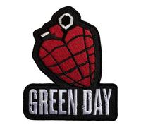Green Day Toppa termoadesiva con logo a granata, rosso/nero/bianco., Taglia unica