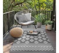 Green Decore Tappeto reversibile in plastica riciclata da campeggio e picnic, perfetto per giardino, patio, picnic, terrazza, resistente alle macchie e all'acqua, effetto pelle di squalo,