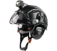 GREEN DEVIL Casco di sicurezza con faro ricaricabile e visiera paraorecchie ventilato da lavoro Hardhat ANSI Z89.1 Cascos De Construccion per edilizia industriale forestale