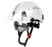 GREEN DEVIL Casco di sicurezza da costruzione, casco rigido con visiera e occhiali di sicurezza, ANSI Z89.1 Cascos De Construccion ventilato ABS da lavoro per uomini e donne
