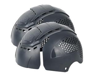 GREEN DEVIL Matrix Lite, protezione per la testa, universale, con inserto rigido in ABS, traspirante, leggero, anti-shock, adatto a qualsiasi cappello da baseball o hardhats (grigio, 2 pezzi)