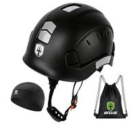 GREEN DEVIL Mervex Vent - Casco di sicurezza EN 397, in ABS, con sospensione a 6 punti, ventilato, regolazione con una sola mano, 53-63 cm, per edilizia e industria