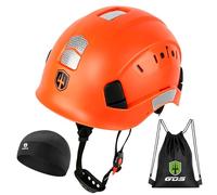 GREEN DEVIL Mervex Vent - Casco di sicurezza EN 397, in ABS, con sospensione a 6 punti, ventilato, regolazione con una sola mano, 53-63 cm, per edilizia e industria