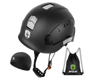 GREEN DEVIL Mervex Vent - Casco di sicurezza EN 397, in ABS, con sospensione a 6 punti, ventilato, regolazione con una sola mano, 53-63 cm, per edilizia e industria