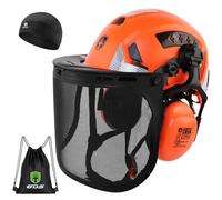 GREEN DEVIL VOLTEK Forest AIR - Casco di protezione per lavori forestali in ABS, tipo 2, certificato EN12492, superato EN397, assorbimento degli urti e resistenza alla penetrazione