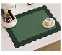 Green Dish Dryi Mat Kitchen Absorbent Countertop For Coffee Maker Home Decor(Color 1,50x80cm)