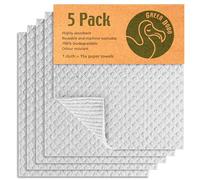 Green Dodo - Strofinacci svedesi, ecologici, sostenibili e biodegradabili, in cellulosa, Panno Assorbente per la Pulizia della Cucina Senza odori, Riutilizzabile in Spugna Ecologica per la Cucina