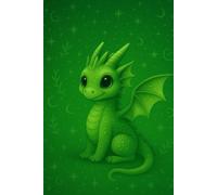 Green Dragon Notebook (Doodle, PLanner, Organizer, Cute, Fun, Whimsical): Minimalist daily journal for notes, to do's, doodles and all sorts of what have you.