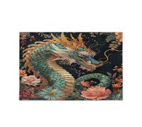 Green Dragon Vintage Fiori Cinesi Puzzle 1000 Pezzi Adulto 29.5×19.7 cm