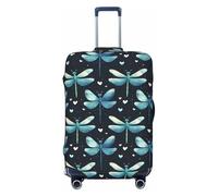 Green Dragonfly 1 - Copribagagli da viaggio, lavabile, per valigie, 45-81 cm, alta elasticità, Nero , x-large