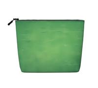Green Dream Lawn - Borsa per il trucco, impermeabile, grande capacità, con cerniera, per viaggi, lavoro, casa, multifunzione, per riporre le monete, Nero , Taglia unica