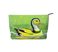 Green Duck - Trousse per trucchi in velluto a coste, versatile, con cerniera, per uso quotidiano e organizer da viaggio, Nero , Taglia unica