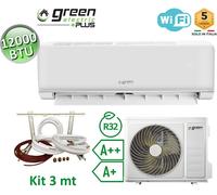 GREEN ELECTRIC PLUS Climatizzatore mono 12000 Btu + kit installazione 3mt [EEK: A++]