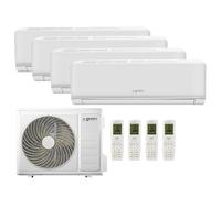 Green Electric Plus Climatizzatore Quadri-Split, Condizionatore con Pompa di Calore, 4 Unità Interne da 12000 Btu l'Una e 1 Unità Esterna, WiFi, Efficienza Energetica A++/A+, Bassi Consumi