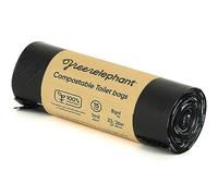 Green Elephant Sacchetti per rifiuti portatili, sacchetti igienici biodegradabili per secchio da 19 litri, uso esterno, 15 pezzi, 30 litri (1 confezione)