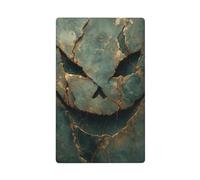 Green Evil in Luxury Light Dark Green Marble Single Toggle Blank Wall Plate Light Switch Cover Decorativo 1 Gang per Cucina Camera Bagno Dimensioni 11,4 x 7 cm