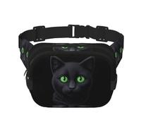 Green Eyed Kitten Pattern trendy fashion marsupio unisex viaggio sport messenger bag