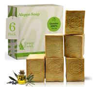 GREEN FADEL Sapone di Aleppo Originale, 100% Olio d'Oliva, 6 x ca. 200 g | Genuine, sapone all'olio d'oliva, sapone naturale, fatto a mano, senza plastica