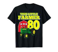 Green Farm Tractor 80° compleanno a tema agricoltore 80 anni Maglietta