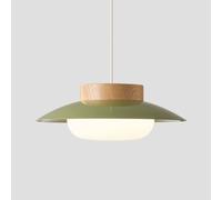 Green Farmhouse Light Mid Century LED Pendant Lighting Kitchen Island Black Wood Rustic Hanging Lamp Ceiling Vintage Industrial Chandelier for Bedroom Dining Room Restaurant