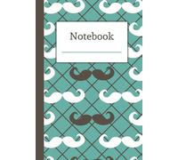 Green Father's Day Mustache Notebook | Notebook for Father's Days | Notebook 60 sheets | Notebook 120 lined pages