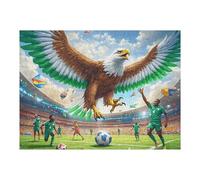 Green Field Clear Sky Flying Bald Eagle Puzzle 500 Pezzi Gioco Creativo Per Ragazzi Colorful Fantasy Wildlife Intelligenza Educativa Rompicapo Idea Regalo Per Figlio A Natale E Compleanno 500 PCS