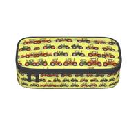 Green Fields, astuccio multiuso con stampa di macchina agricola, astuccio per matite di grande capacità, astuccio per trucchi con cerniera, Nero , Taglia unica, Beauty case
