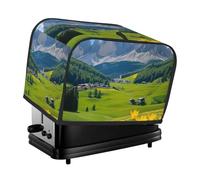 Green Fields For Spring Inspiration Copertura per tostapane 2 fette Cucina Piccolo Elettrodomestico Coperture con tasche Protezione antipolvere e impronte digitali