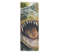 Green Fierce Dinosaur tappetino da yoga set per pilates stampato, antiscivolo, asciugamano da yoga antiscivolo con borsa per il trasporto tapete para ejercicio 180,3 x 66 cm
