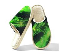 Green Fire Dragon Pantofole da donna in memory foam con drago cinese, Multi, 42.5/43 EU