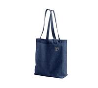 Green Fish Denim - Borsa porta-tutto stampata, borsa per spezieria riutilizzabile, lavabile in lavatrice, pieghevole, borsa in jeans con manici, 40 x 55 cm