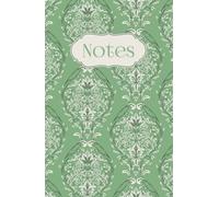 Green Flock Lined Notebook: Classic Vintage Hardcover Notebook Journal