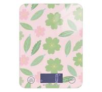 Green Floral Pink Pasto Prep Piccola Bilancia per alimenti 5 kg/5 g, 5 kg/5 g, bilancia intelligente da cucina con 4 unità per dieta spezie dimagranti peso digitale para comida