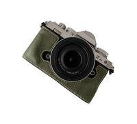 (Green) For Nikon Z Fc Buffalo Texture PU Leather Bottom Case Half Body Camera Cover with Battery Opening