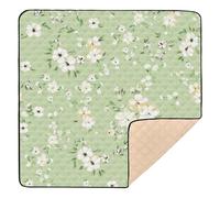 Green Fresh Cute Little Flower - Tappetino da gioco per bambini, grande, elegante, per interni ed esterni, atossico, per la pancia, per neonati, neonati, bambini, 127 x 127 cm