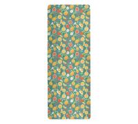 Green Fresh Fruits Summer Yoga Mat Bag per la casa stampato, antiscivolo, tappetino da yoga caldo asciugamano antiscivolo impugnatura con borsa per il trasporto tapete para ejercicio 180,3 x 66 cm