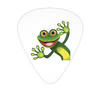 Green Frog Plettri per chitarra, accessori per chitarra, confezione da 12 plettri per basso artistico, sottili, medi e pesanti, 3 misure per ukulele