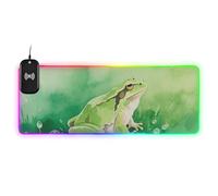 Green Frog Wirel Charging Glowing Large Mouse pad Big Desk 89,9 x 40,6 cm mat for Mouse