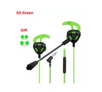 (Green-G9) OLAF Cuffie da gioco cablate da 3,5 mm, cuffie stereo per giocatori con bassi potenti e rumore