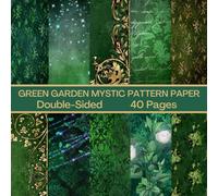 Green Garden Mystic Scrapbook Paper 40 Pages 20 Sheets: Double Sided Pattern Paper for Scrapbooking, Card Making, Origami, DIY and More