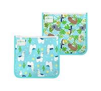 Green germogli riutilizzabili sacchetti isolati (2 pezzi) | Contiene cibo, utensili, salviette e molto altro | Mantiene il cibo fresco | Materiale sicuro per alimenti, impermeabile, facile da pulire