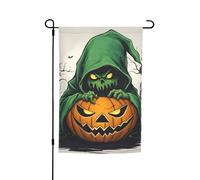 Green Ghost Horror Halloween Pumpkin 1 Stampa 12 X 45,7 cm Floreale Giardino Bandiera Tutte Le Stagioni Outdoor Yard Decor Spessa Per Prati Bandiera