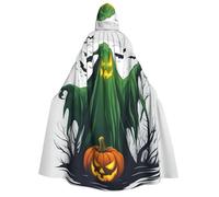 Green Ghost Horror Halloween Zucca Stampa Uomini Donne Mantello Con Cappuccio Per Cosplay Eventi Carnevale Festa In Maschera Mantello Costume