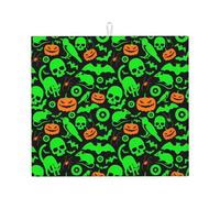 Green Ghost Horror Halloween Zucca Stampato Cucina Stuoia di scarico controsoffitto Tappetino assorbente Adatto per vari controsoffitti
